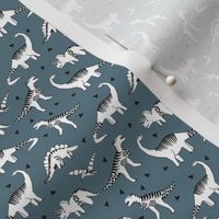 SMALL dinosaur fabric - dinosaur // blue grey dinosaur fabric baby nursery baby boy design andrea lauren fabric 