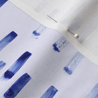 Indigo brush stroke stripes on blue background || watercolor abstract
