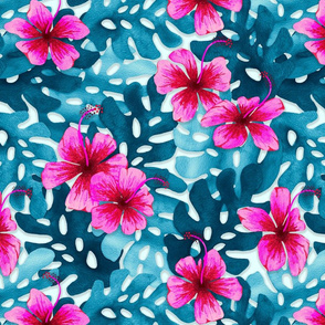 Pink Hibiscus Pattern small