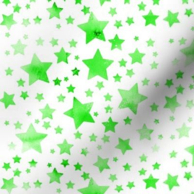 Stars - watercolour green