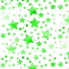 Stars - watercolour green