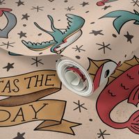 Seas the Day Tattoo Pattern