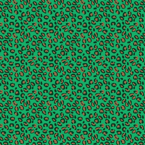 Greenery Green and Beige Leopard Spotted Animal Print