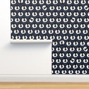 Dark Blue Gray Penguin Animal Print