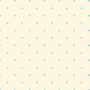 Ostrich Flock mint polka dots on cream SMALL