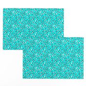 Ocean Blue and Blue Green Leopard Spot Pattern