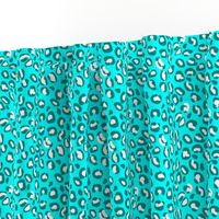 Ocean Blue and Blue Green Leopard Spot Pattern