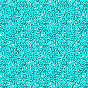 Ocean Blue and Blue Green Leopard Spot Pattern