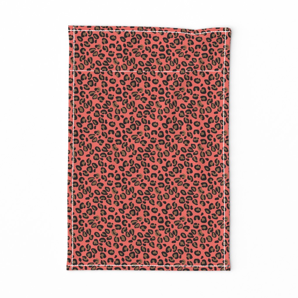 Living Color Color of the Year in Coral Beige and Black Leopard Spots