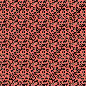 Living Color Color of the Year in Coral Beige and Black Leopard Spots
