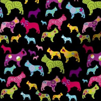 french bulldog fabric