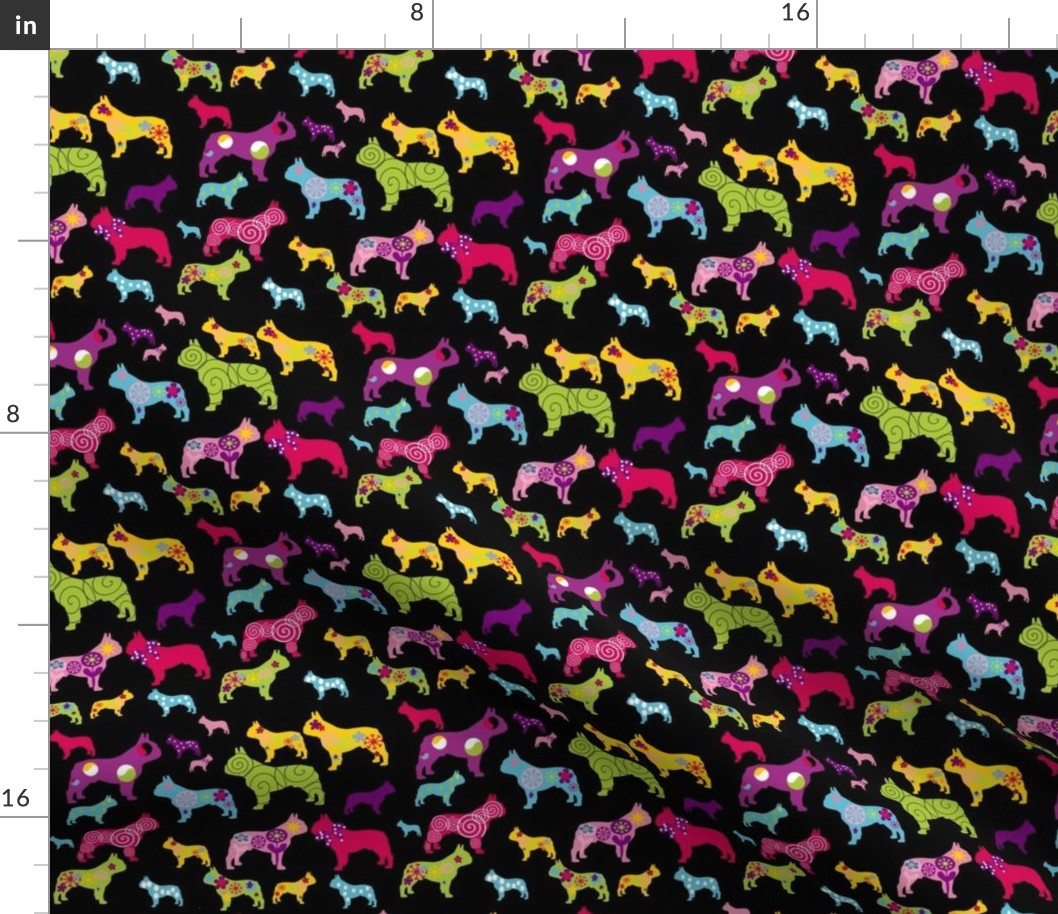 french bulldog fabric