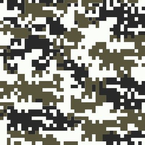 digi camo white/Army Green/Black