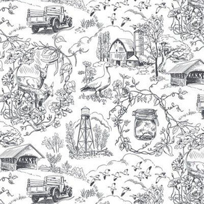 Country Living Toile Gray