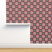 Coral Floral Tiles