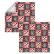 Coral Floral Tiles