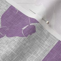 Ice Hockey Patchwork - Hockey Nursery - Wholecloth  purple and teal - LAD19 (90)