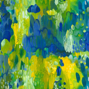 Abstract Yellow Green Blue