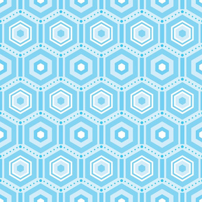 Blue hexagons