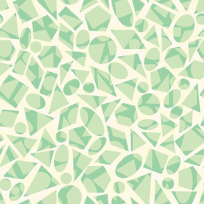 Green and yellow geometric shapes pattern