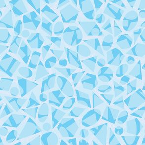 Pastel blue geometric shapes pattern