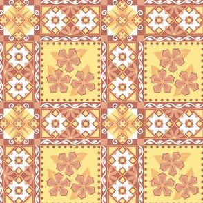 Pysinky Orange Flower Tiles