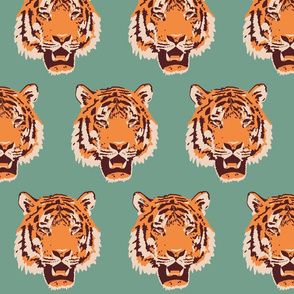 Timothy the Tiger on teal