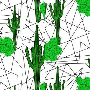 Rude Desert Cactus Flipping the Bird Modern Minimalist