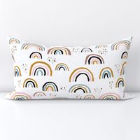 Rainbow love Scandinavian abstract rainbow clouds happy rain sky girls pink JUMBO