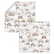 Rainbow love Scandinavian abstract rainbow clouds happy rain sky girls pink JUMBO