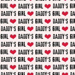 Daddy's Girl - valentines day fabric - pink - C19BS