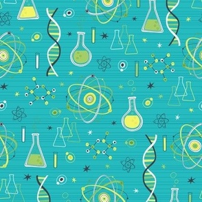 Midcentury Modern Science (Blue & Green)