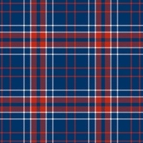 White Dark Blue and Red Plaid Patriotic Holiday America