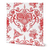 OCTOPUS in Love white red