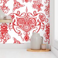 OCTOPUS in Love white red