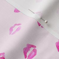 Before the kiss • watercolor lips romantic pattern