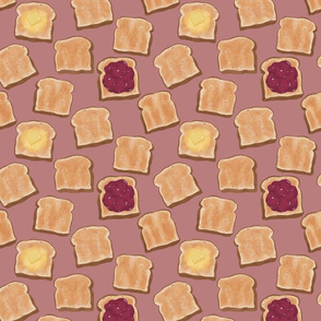 Toast on mauve