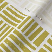 thatch fabric - hand printed fabric, linocut home decor fabric, stripes fabric, grid fabric, - mustard