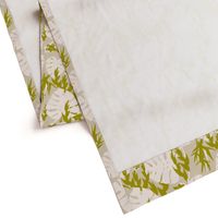 Tropical Jungle - Ivory on Taupe