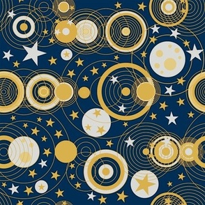 Trajectories Small - Gold Navy