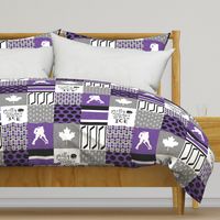 Women's Hockey//Canada//Pretty & Nice//Purple - Wholecloth Cheater Quilt