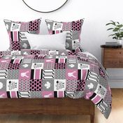 Women's Hockey//Canada//Pretty & Nice//Pink - Wholecloth Cheater Quilt