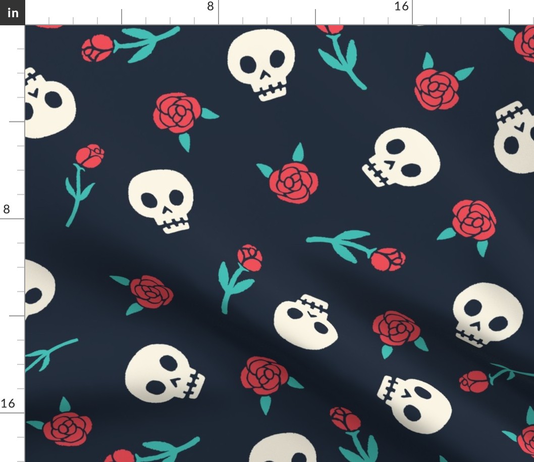 Skulls and roses