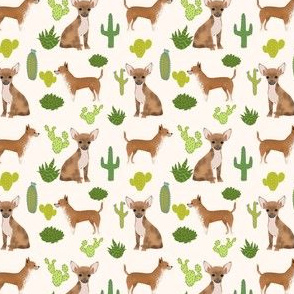 SMALL - chihuahua dog sweet teacup cute dogs short haired chihuahua dogs cactus trendy neutral kids baby dog fabric