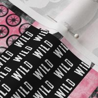 (3" small scale) Motocross Patchwork - Stay Wild - Pink C19BS