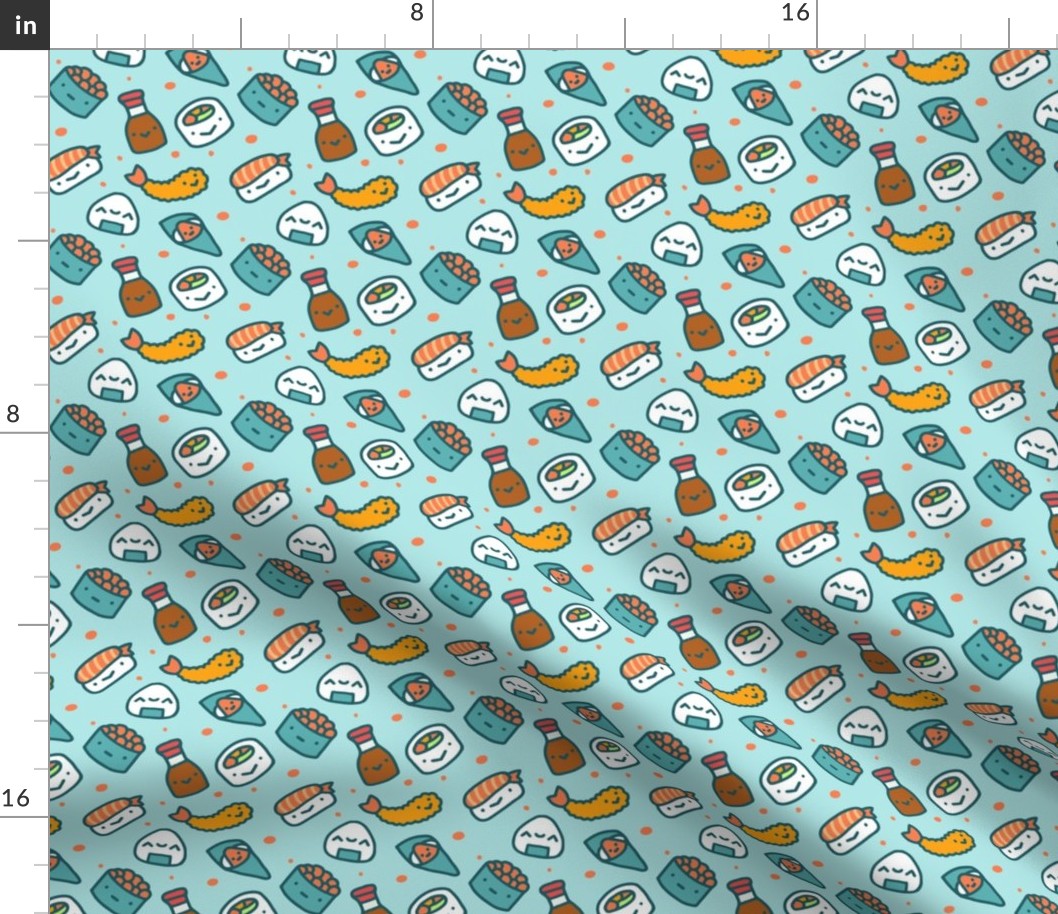 Sushi Fabric Cute Sushi Food Fabric