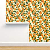 Oranges and blossoms on cream II