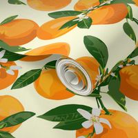 Oranges and blossoms on cream II