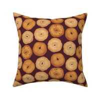 Bagels on Burgundy - Large