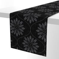 Flower Weave Texture Black Matte Black